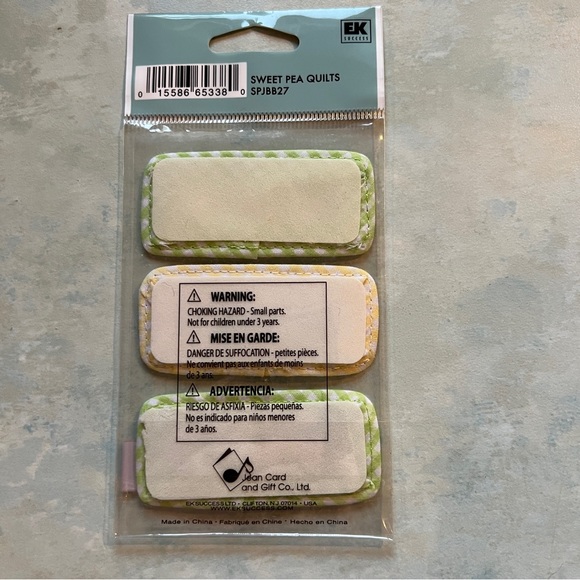 NWT Jolee’s Baby Collection Sweet Pea Quilts Embroidered Sticker Set - Picture 2 of 3